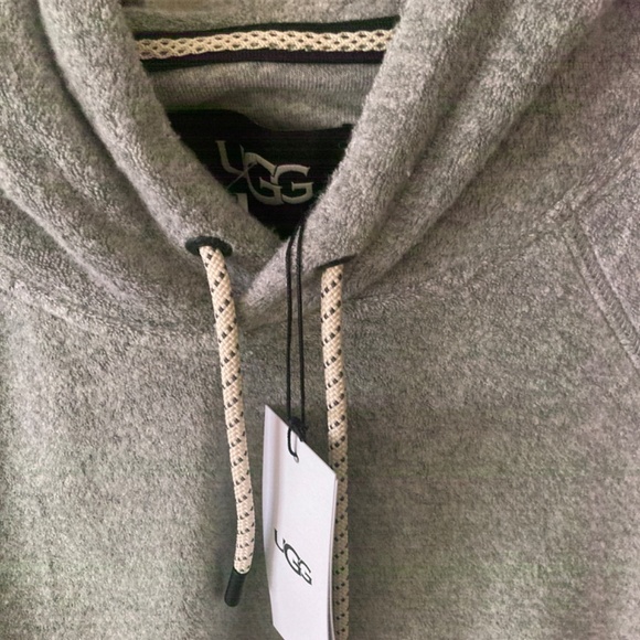 UGG Terrance Hoodie FL in Grey Heather Men Sz M / Women Sz M NEW - Picture 4 of 6
